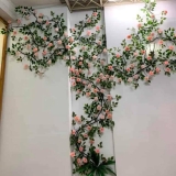 Dây leo hoa hồng 69 bông lụa nhựa dài 1.8 m  trang trí đẹp sang trọng