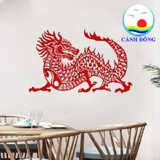 Decal dán tường hình con rồng uốn lượn sống động
