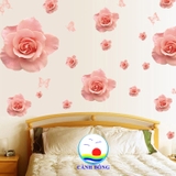 Decal dán tường hoa hồng hiện đại sang trọng