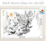Decal dán tường nội thất Á ĐÔNG SANG TRỌNG - PHONG CẢNH HÙNG VĨ