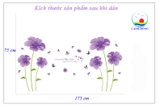 Decal dán tường hoa tím sang trọng