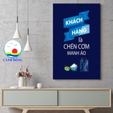 Tranh văn phòng truyền động lực phục vụ khách hàng tốt chu đáo dán tường, kính, gỗ  - in theo size yêu cầu trên nhiều chất liệu - sẵn keo dán dễ