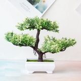 Chậu cây bonsai nhựa 3 nhánh nhiều màu sắc trang trí bắt mắt