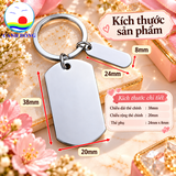Móc khóa inox khắc mã QR , logo , khắc theo yêu cầu , quà tặng lưu niệm Cảnh Đông