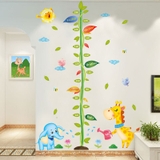 Decal dán tường dây leo voi xanh thước đo chiều cao cho bé yêu
