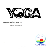 Decal dán tường chữ yoga sinh động ý nghĩa