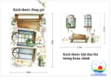 Decal dán tường khu vườn xanh combo trang trí đáng yêu