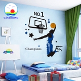 Decal dán tường bóng rổ Champions