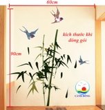 Giấy dán tường cây tre phong thủy trang trí phòng sang trọng