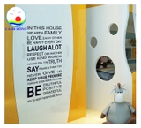 Giấy dán tường chữ WE ARE A FAMILY TRUYỀN ĐỘNG LỰC Ý NGHĨA