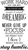 Giấy dán tường chữ truyền động lực WORK HARD - DREAM BIG