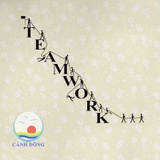 Giấy dán tường chữ truyền động lực TEAMWORK ý nghĩa tấm nhỏ
