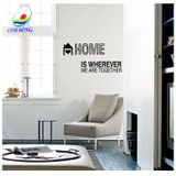 Giấy dán tường chữ thông điệp gia đình ý nghĩa HOME - IS WHEREVER WE ARE TOGETHER