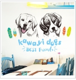 Giấy dán tường đôi cún dễ thương Kawaiyi Dogs