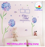 Giấy dán tường hoa cẩm tú cầu lãng mạn và đầy thơ mộng