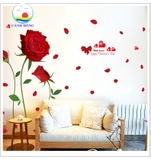 Giấy dán tường hoa hồng sang trọng ROMANTIC