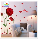 Giấy dán tường hoa hồng sang trọng ROMANTIC
