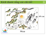 Giấy dán tường phong cảnh ĐÔI CHIM HẠC - NÚI NON HÙNG VĨ