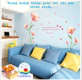 Giấy dán tường phong cảnh hoa đào lãng mạn và sang trọng