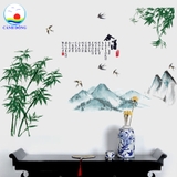 Giấy dán tường phong cảnh NÚI NON HÙNG VĨ - CÂY TRE THIÊN NHIÊN sang trọng và đầy thơ mộng