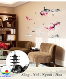 Giấy dán tường PHONG CẢNH THIÊN NHIÊN trang trí phòng sang trọng