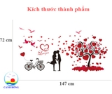 Giấy dán tường phòng ngủ CÂY TÌNH YÊU LÃNG MẠN