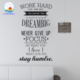 Giấy dán tường chữ truyền động lực WORK HARD - DREAM BIG