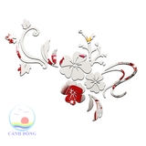 Gương dán tường hoa văn trang trí phòng sang trọng