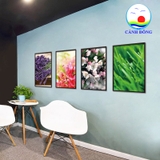 Decal dán tường khung tranh bóng đèn phát sáng