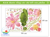 Giấy dán tường combo phong cảnh Việt Nam thiên nhiên yên bình - hoa sen lotus