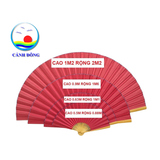 Quạt đỏ cành hoa mai vàng Việt Nam cao 90 cm,xòe rộng 160 cm nghệ nhân vẽ tay- quạt gấp vải treo tường quà lưu niệm trang trí tết ý nghĩa sang trọng- Nhận vẽ nội dung theo yêu cầu