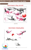 Decal dán tường HCM phòng khách Trang trí tết phong cảnh combo HOA ĐÀO NỞ