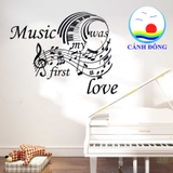 Decal dán kính dán tường âm nhạc music bay lượn cực chất