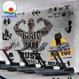 Decal Dán Tường Gym, Healthy Hiện Đại, Sang Trọng