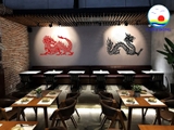 Decal dán tường hình con rồng uốn lượn sống động