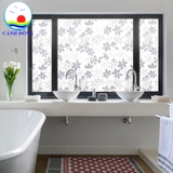 Decal dán kính mờ hoạ tiết hoa lá tối giản sang trọng 200cm x 90cm