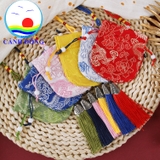 Túi thơm gỗ xá xị mùi tự nhiên, túi quà tặng may mắn , túi gấm cổ trang, túi treo trang trí, trang trí tết