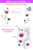 Decal dán tường combo hoa phòng ngủ lãng mạn - 3D sang trọng