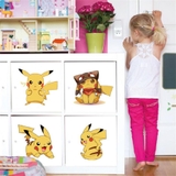Decal dán tường phòng ngủ trẻ em pikachu combo 11 kiểu size lớn dễ thương
