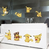Decal dán tường phòng ngủ trẻ em pikachu combo 11 kiểu size lớn dễ thương
