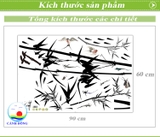 Decal dán tường phòng khách  combo TRANH THỦY MẶC NON NƯỚC HỮU TÌNH sang trọng