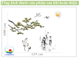Decal dán tường combo PHONG CẢNH LÀNG QUÊ YÊN BÌNH VIỆT NAM - TRANG TRÍ Á ĐÔNG SANG TRỌNG