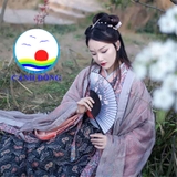 Quạt giấy Nhật Bản thanh đen tre cốt cách nam nữ sang trọng