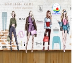 Trang trí shop quần áo thời trang nữ đẹp Decal dán tường dán kính , gỗ  - in theo size yêu cầu trên nhiều chất liệu - sẵn keo dán dễ