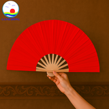 Quạt vải trơn 2 mặt Cảnh Đông - Quạt sự kiện múa, biểu diễn, quà tặng đám cưới