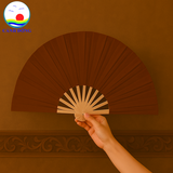 Quạt vải trơn 2 mặt Cảnh Đông - Quạt sự kiện múa, biểu diễn, quà tặng đám cưới