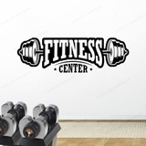 Decal dán kính FITNESS CENTER dán tường phòng gym trung tâm thể thao