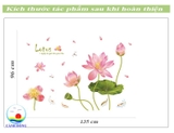 Decal dán tường hoa sen lotus combo sen KÍCH THƯỚC LỚN sang trọng