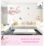 Decal dán tường đẹp combo hoa - Trang trí tết sang trọng