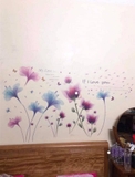 Decal dán tường combo hoa phòng ngủ lãng mạn - 3D sang trọng